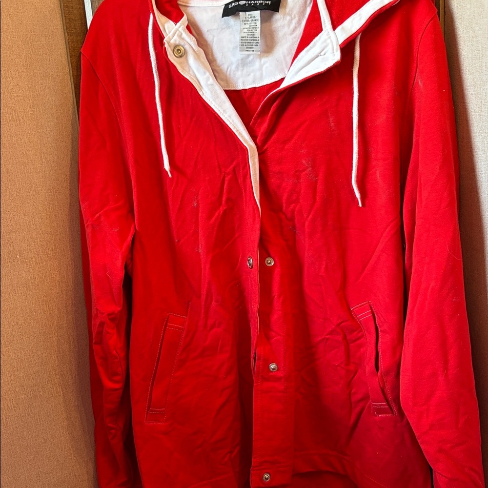 Sag Harbor Red Women's hooded Jacket xl